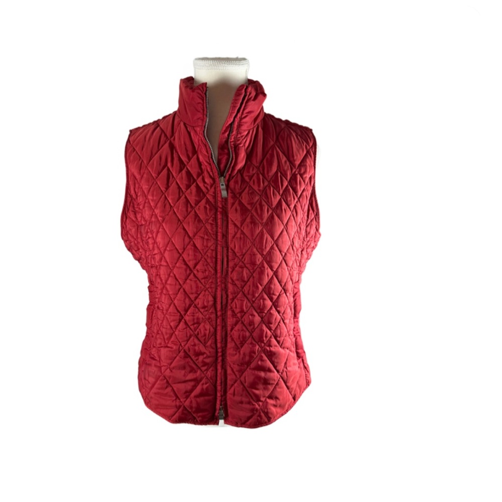 Talbots Quilted Red Women's Vest Size M